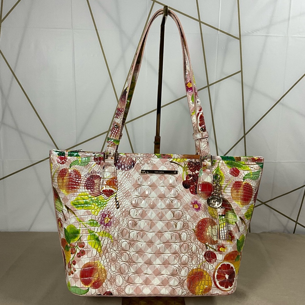 NWT BRAHMIN Medium Asher Fruit Salad Ombré Melbourne Tote